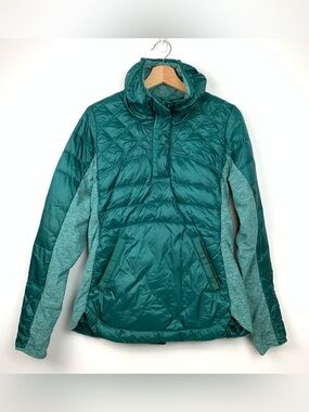 Lululemon Women's Down For A Run Pullover Forage Teal Sz 6 Rulu Goose Down